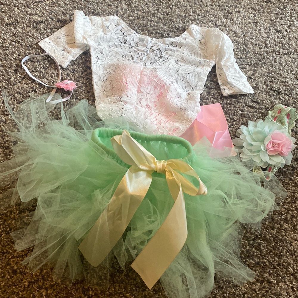 Adorable Baby Tutu Dance Costume Set newborn to 3 months